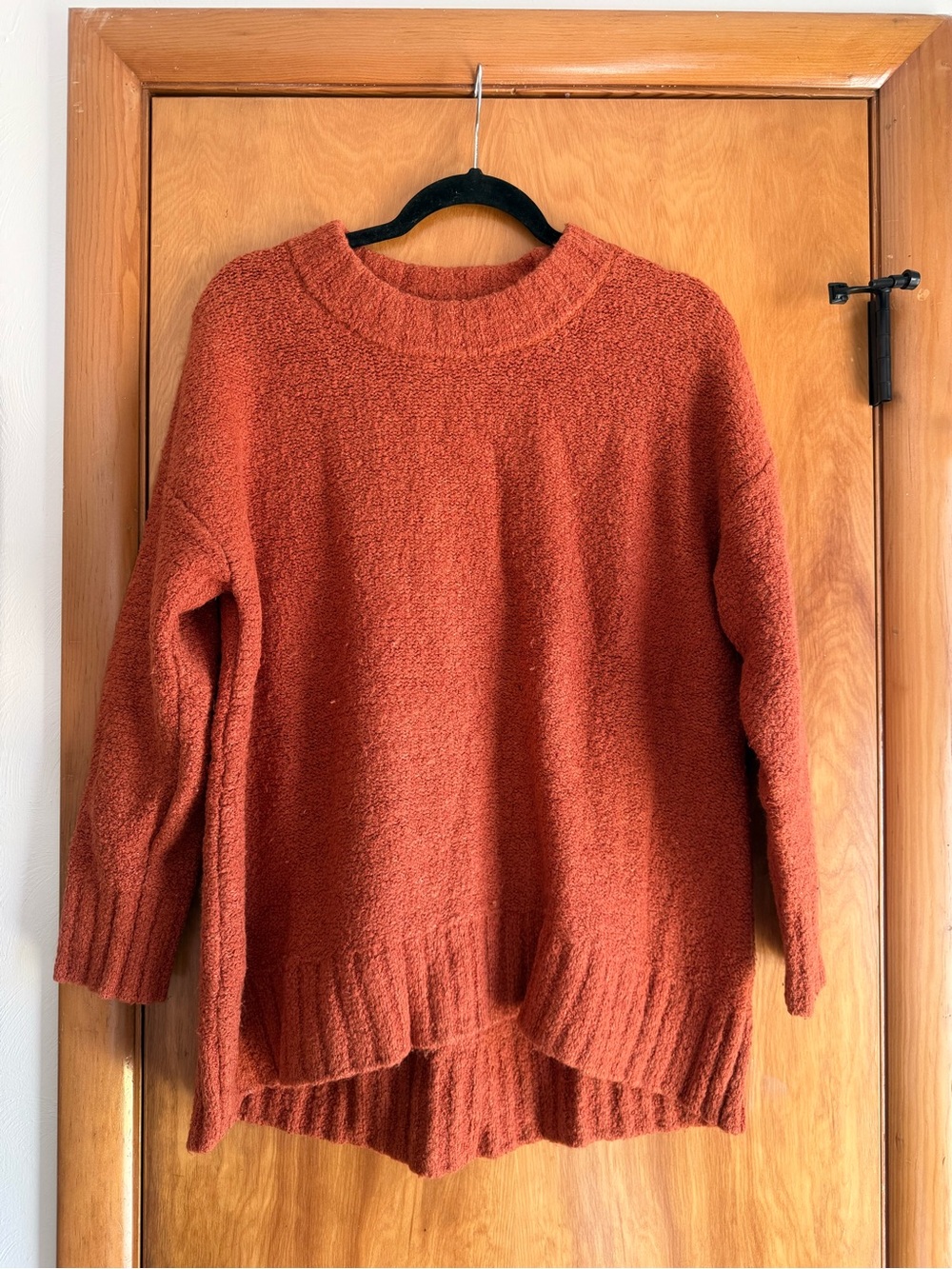 Old Navy Textured Burnt Orange Crewneck Sweater